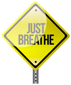 How to stop worrying - Just Breathe sign post image