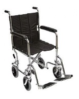 Roll Easy 19 Inch Transport Chair/open Sides H1901