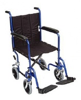 Roll Easy 19 Inch Transport Chair/open Sides Black H1904b