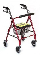 Featherlight Walker With Loop Brakes Red W1650r 1