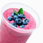 Healthy Recipes For Rapid Weight Loss - Almond milk smoothie with raspberries or blueberries image