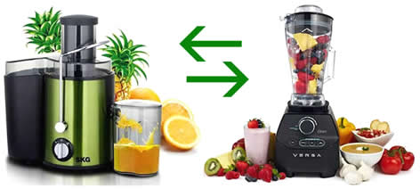Benefits of juicing - juicer vs blender image